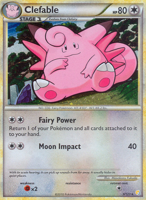 HeartGold SoulSilver Holo Clefable #3/123